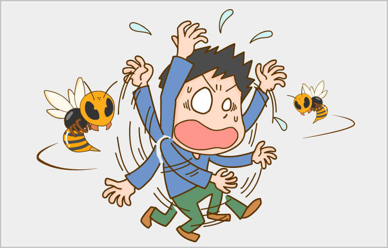 手で振りはらう